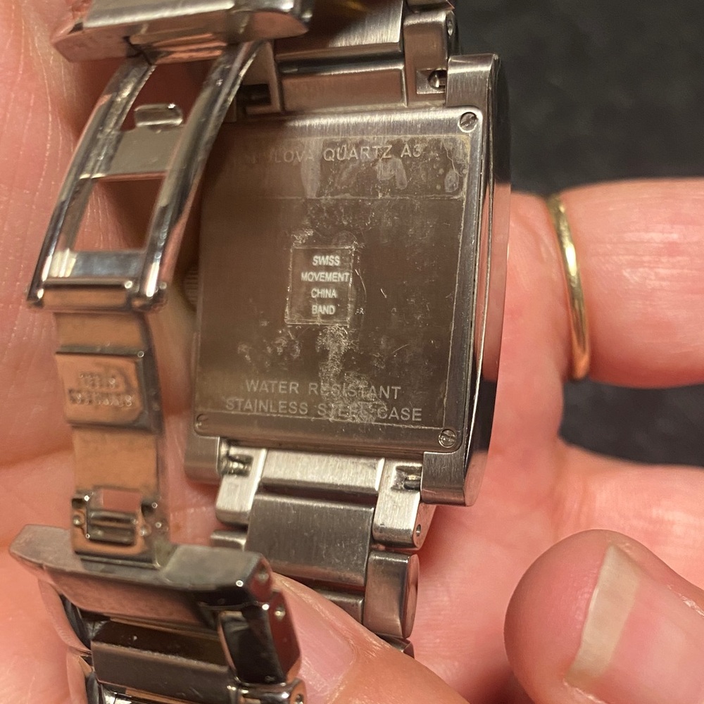 Bulova Silver Rectangular Watch - image 3